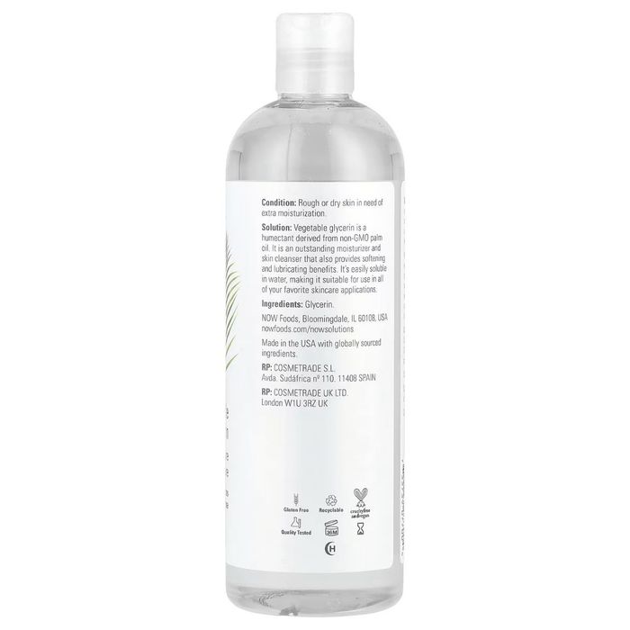 Растительный ГлицеринNOWSolutions,Vegetable Glycerine,16floz (473г)
