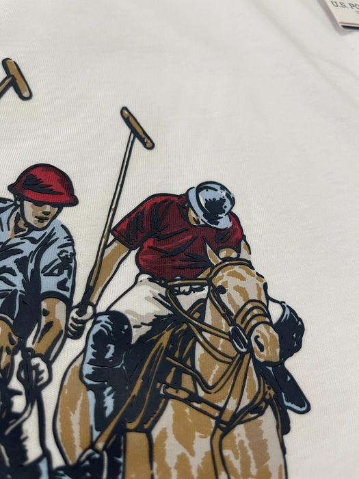 Tricou U S Polo Assn barbati alb 2XL