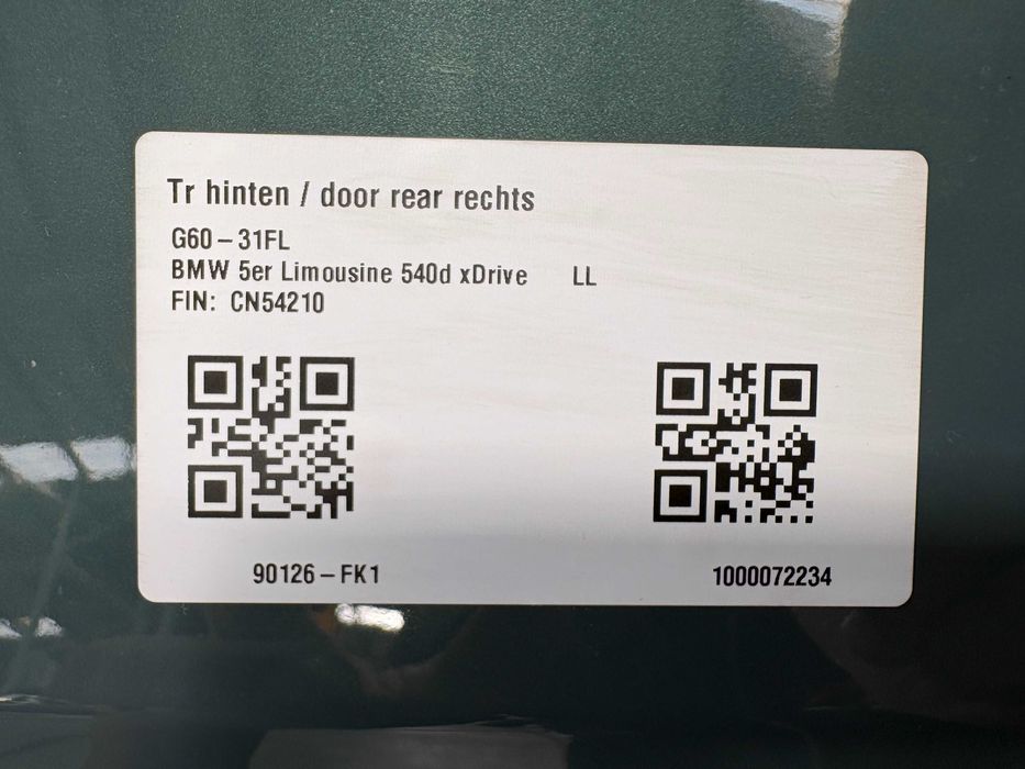 Задна Дясна Врата За БМВ Г60 Г90 5A32EA8 BMW G60 G90