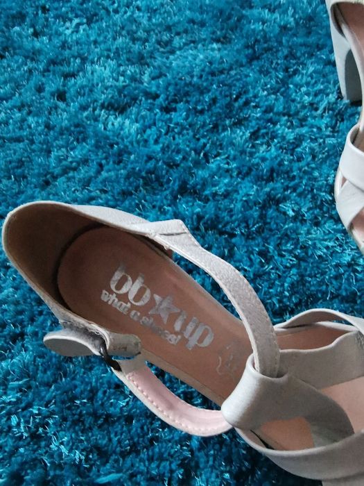 Pantofi decupați gri, piele interior/exterior, marime37