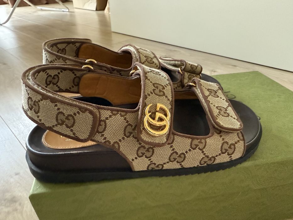 Gucci Supreme canvas sandals