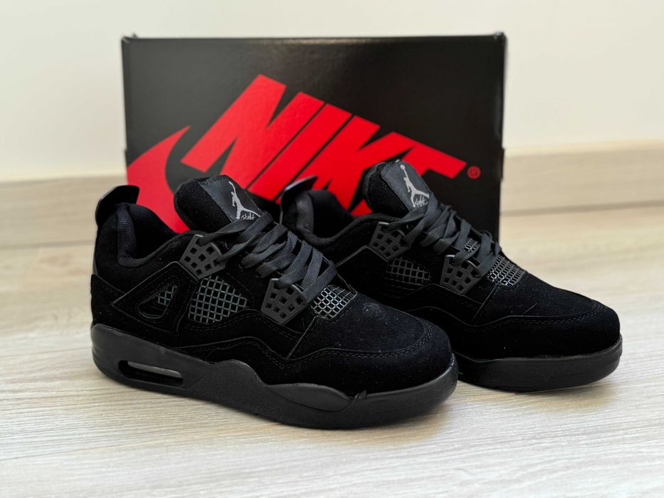 Adidasi AIR JORDAN 4 Black Cat, Produs Nou NIKE - Full Box