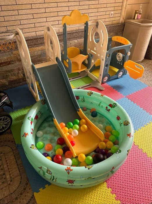 Даставка установка бесплатная новая Горка качэла для детей