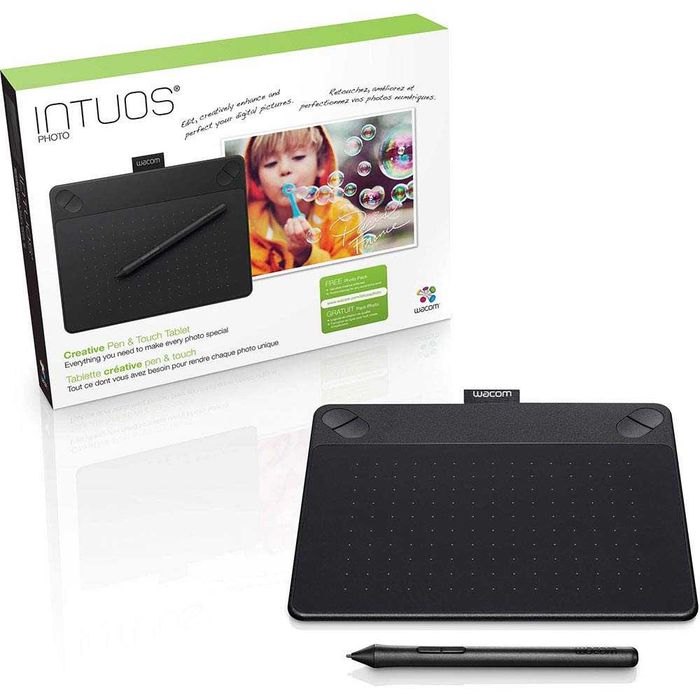 Графичен таблет Wacom Intuos Pen & Touch S, Черен
