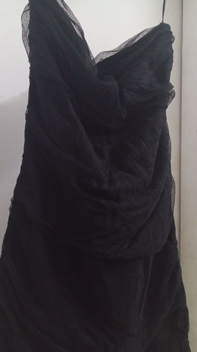 Черна тюлена рокля, р-р S