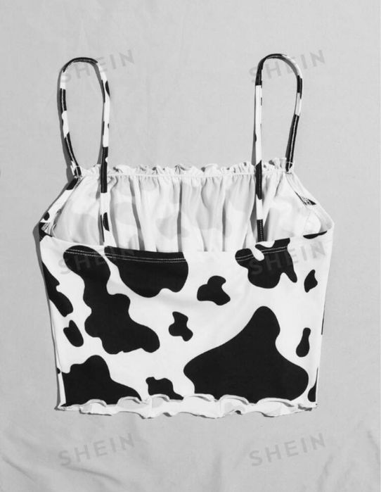 Топ с кравешки принт от Shein