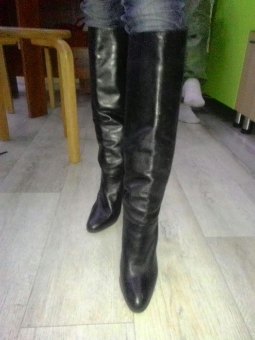 Сапоги демисезонные кожа