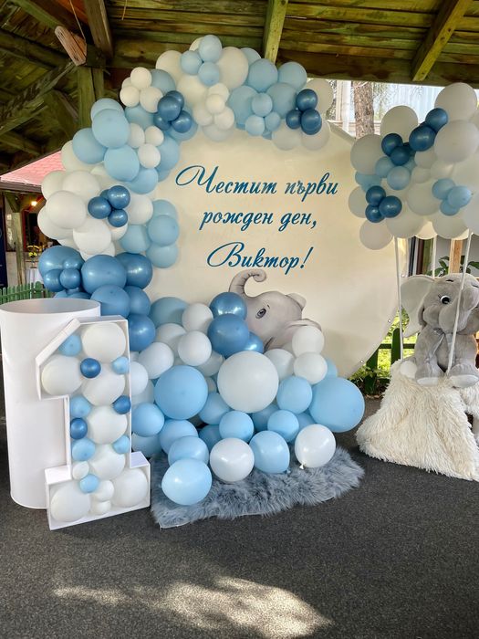 Украса с балони за кръщене