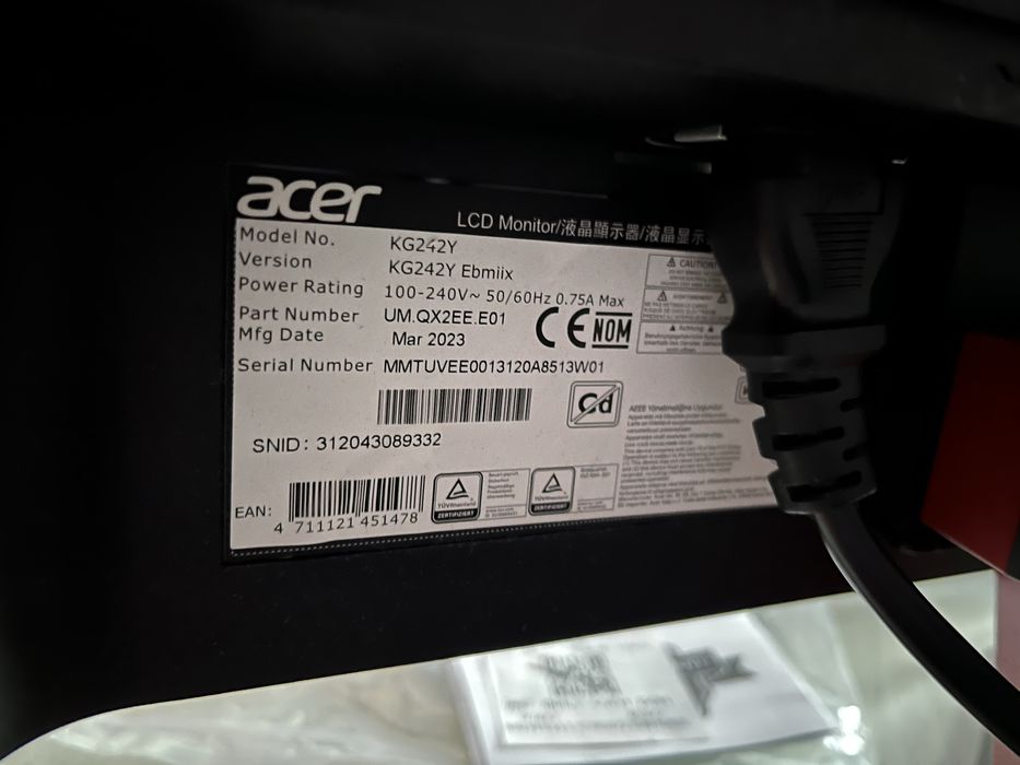 Гейминг монитор Acer Nitro KG2 23.8” 144Hz