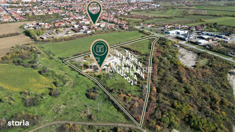 Teren strategic de 35.000 mp cu destinație industrială, rezidențială s
