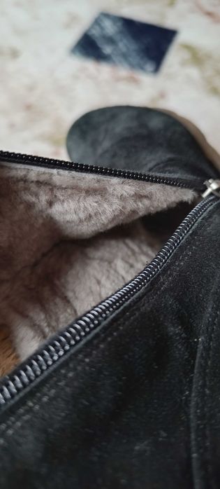 Сапоги зимние замша