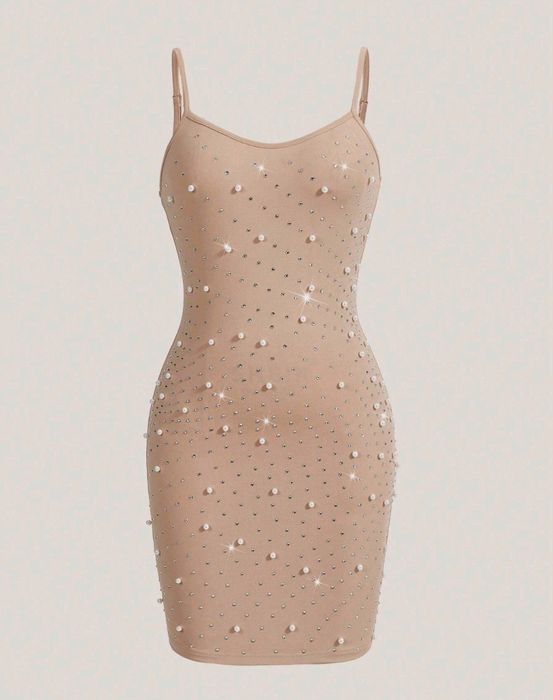 Rochie petrecere elegantă scurtă crem/gri+cadouri