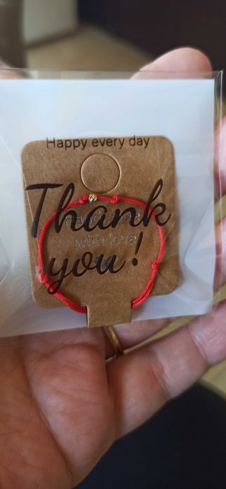 Гривна на конец със 14к златно топче