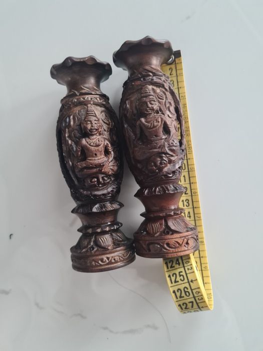 Set vaze din lemn exotic handmade