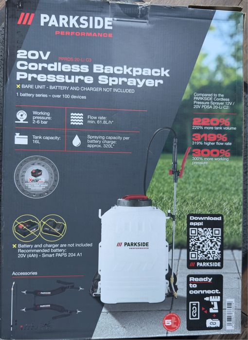 Pulverizator cu presiune pe acumulator 20v Parkside Performance