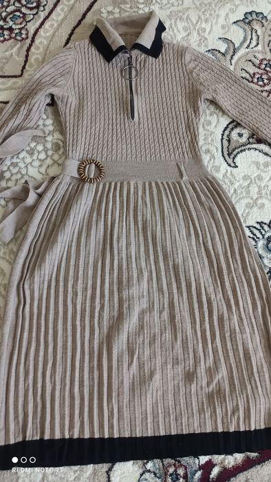 Зимнее платье длинное