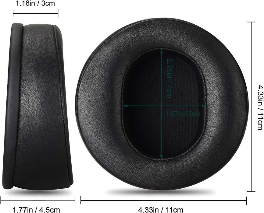 AHG Премиум наушници от овча кожа и лента за глава от телешка кожа