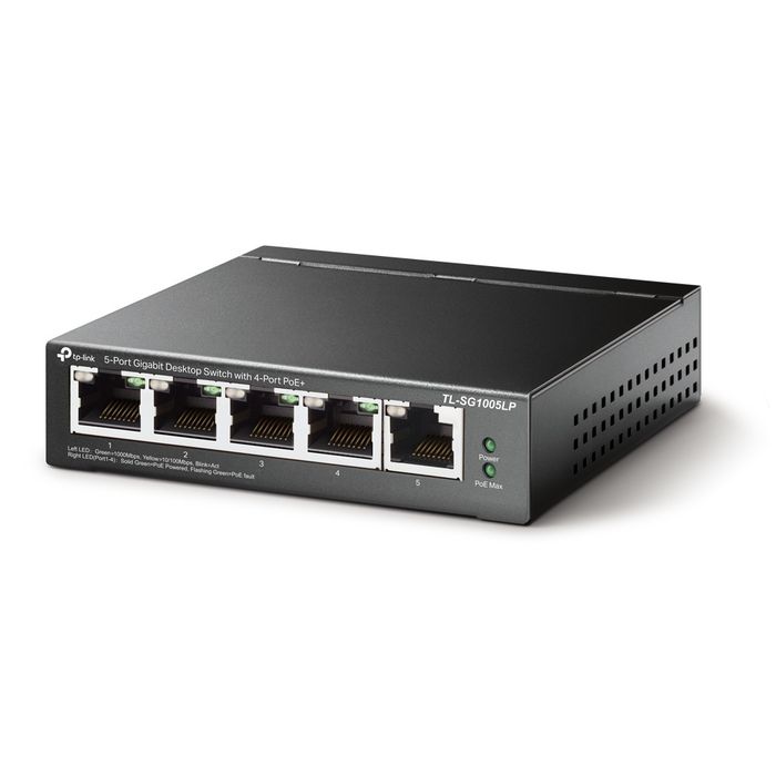 Коммутатор ХАБ Switch 4 порт PоЕ  TL-SG1005LP