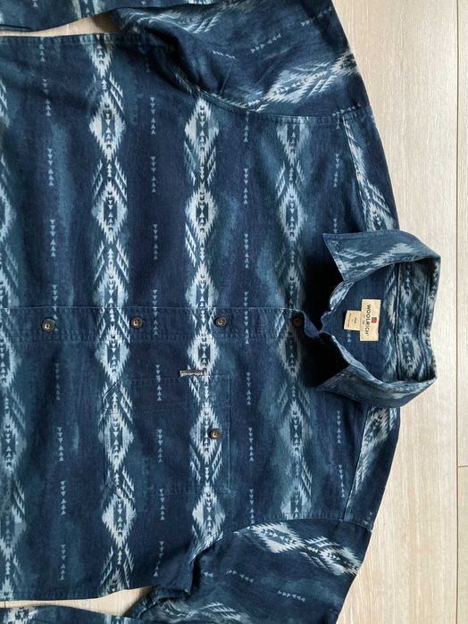 Woolrich Deep Navy SW Ombre мъжка дебела риза размер L