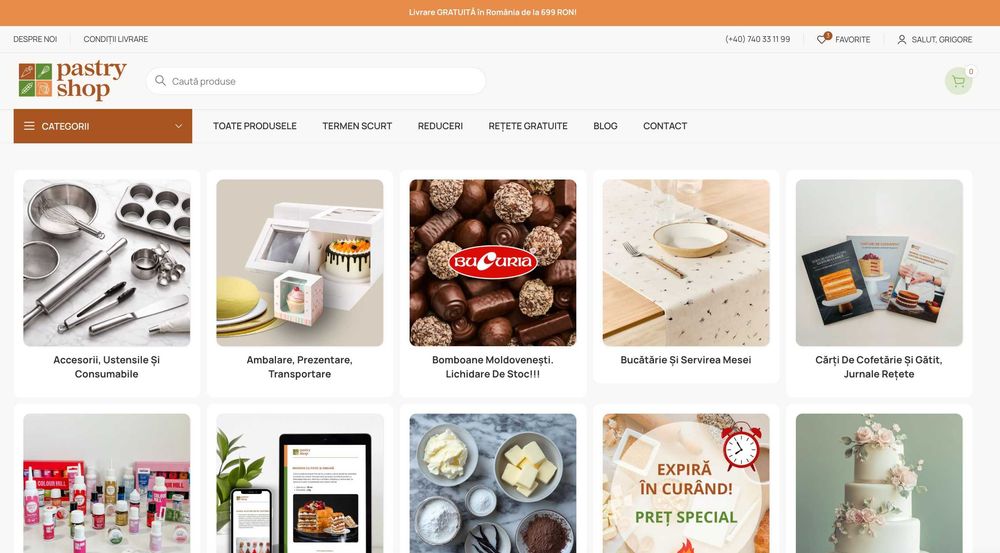Magazin online cu produse pentru cofetării/ patiserii. Afacere la Cheie cu stoc de marfă, angajați, depozit + procese automatizate.