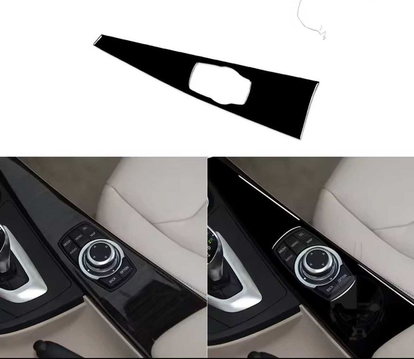 Ornament joystick navigatie negru lucios BMW Seria 3 F30 F34 4 F33 F36