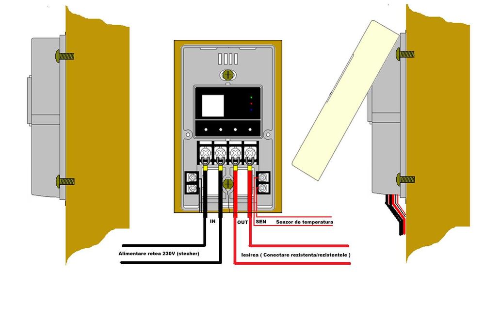 Pachet incalzire rasad pentru 3-6mp Hibrid termostat digital cu senzor