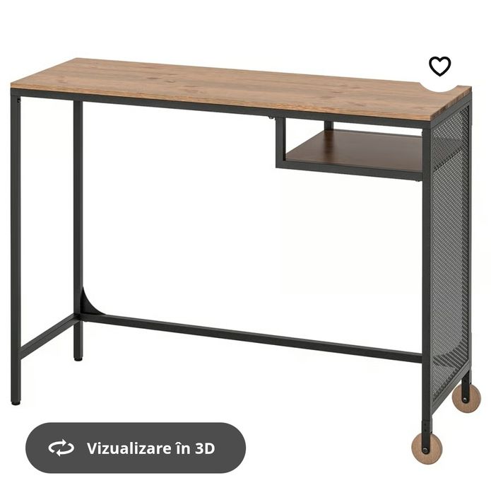 FJÄLLBO Ikea, masă laptop, negru, 100x36 cm