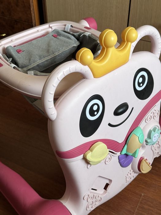 Ходунки каталка розовый