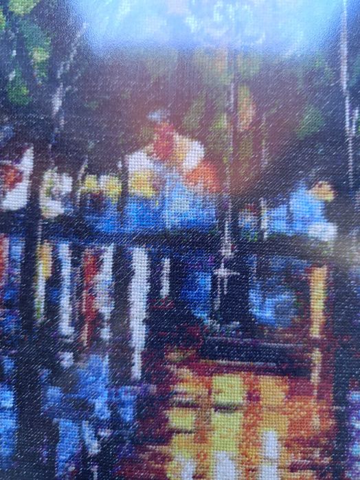 гоблен ,,Дъждовна вечер в Париж", ръчно ушит, единствен в света