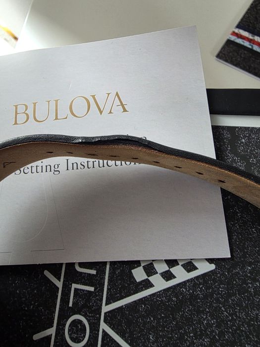 Bulova Racer Chronograph 98B428,stare buna,curea piele neagra