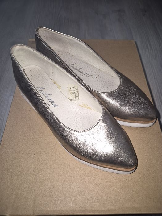 Pantofi/balerini/opincute piele, 35