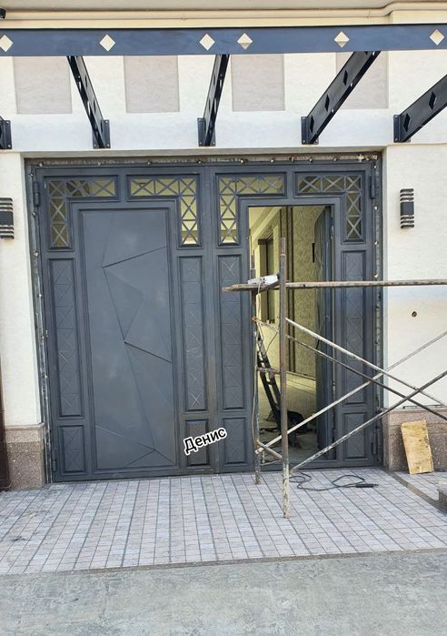Ворота хай тек решетки навес дверь козырек мангал барбекю беседка