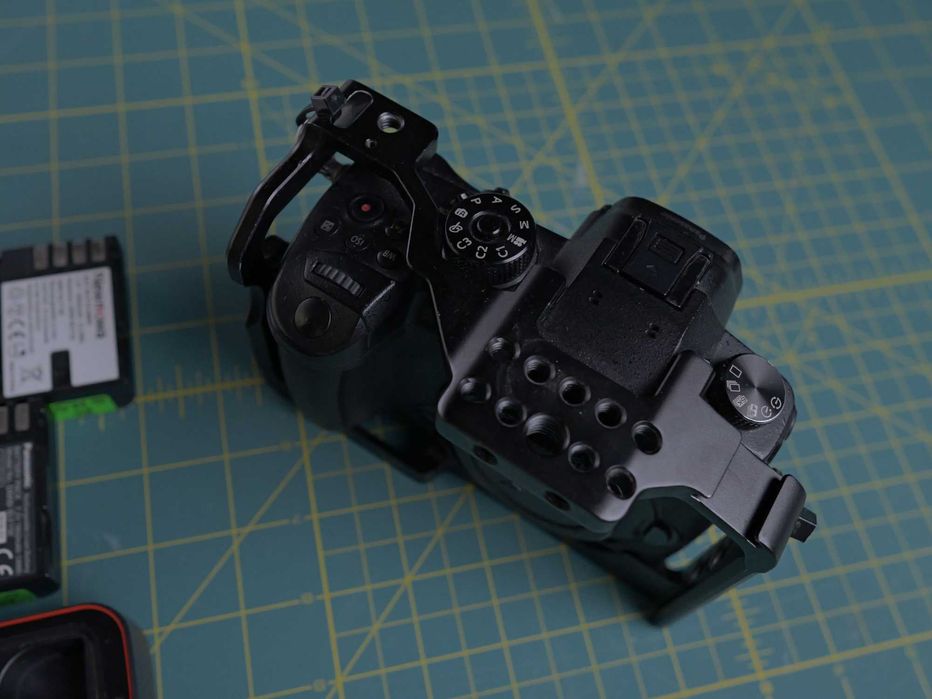 Lumix GH5 + Camera Cage + Batteries