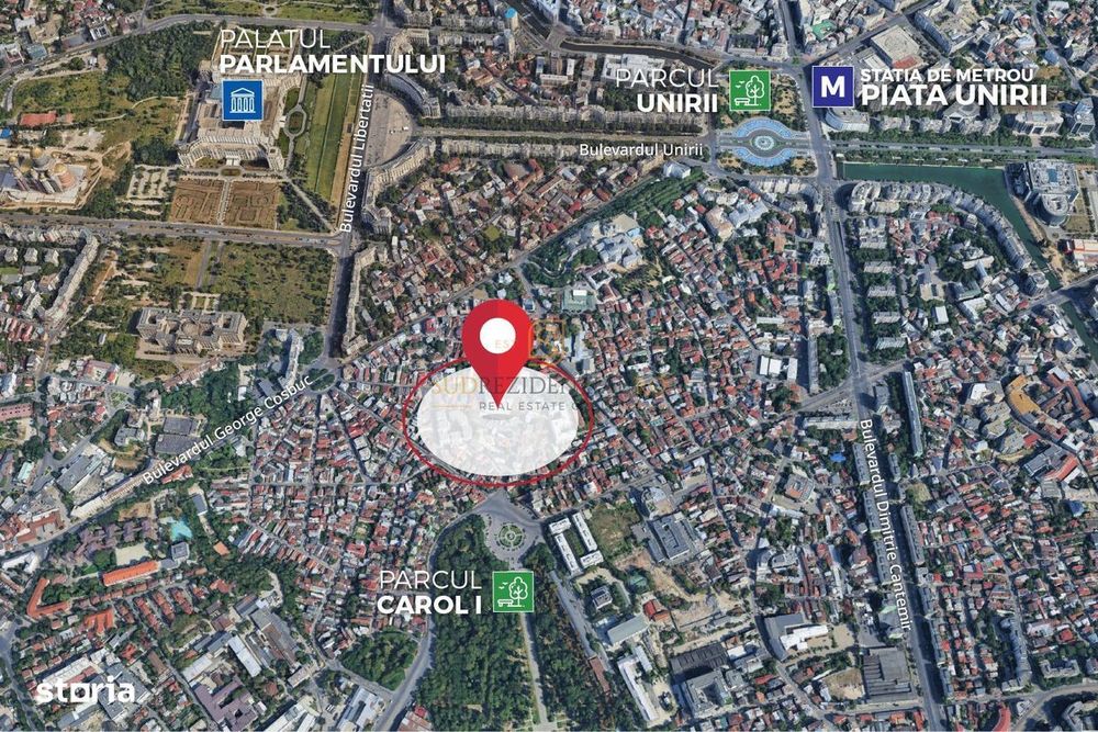 Teren 1883 mp in zona centrala, deschidere stradala, Parcul Carol