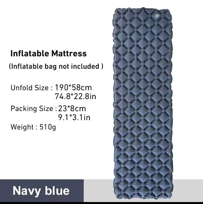 Saltea gonflabilă ultraușoară hiking/camping 190×58 cm, 510 g – ca nouă
Saltea gonflabilă ultraușoară hiking/camping 190×58 cm, 510 g – ca nouă
