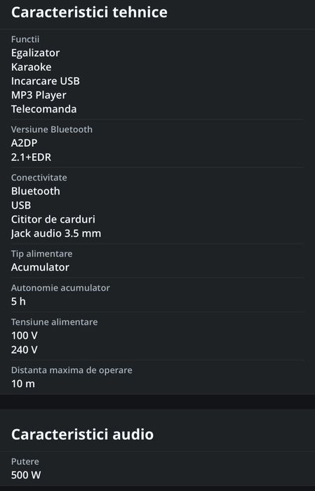 Boxa Bluetooth Blaupunkt, MB06