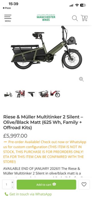 Bicicleta Riese & Müller2026  Multitinker 2 Silent ( aproape noua)