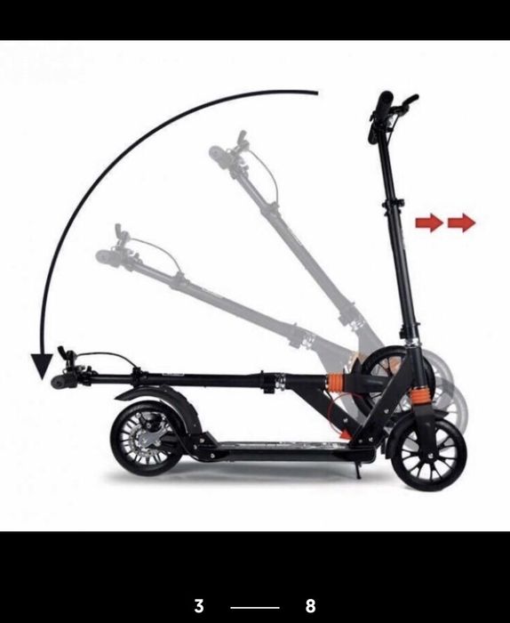 Самокат SCOOTER Дисковые тормоза 100 кг