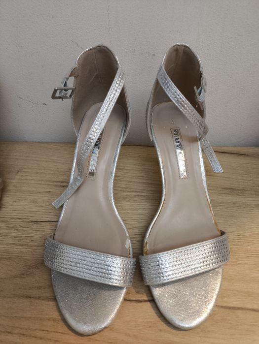 Официални обувки 37 сребристо и розово злато