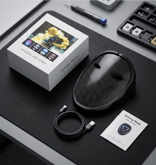 LED Маска Shining Mask — Программируемая (Bluetooth + Приложение)