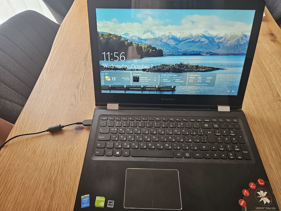 Lenovo Yoga 500 15.6" Full HD 2-в-1 – сензорен, 360°, i5, 8 GB, 500 GB SSD, NVIDIA