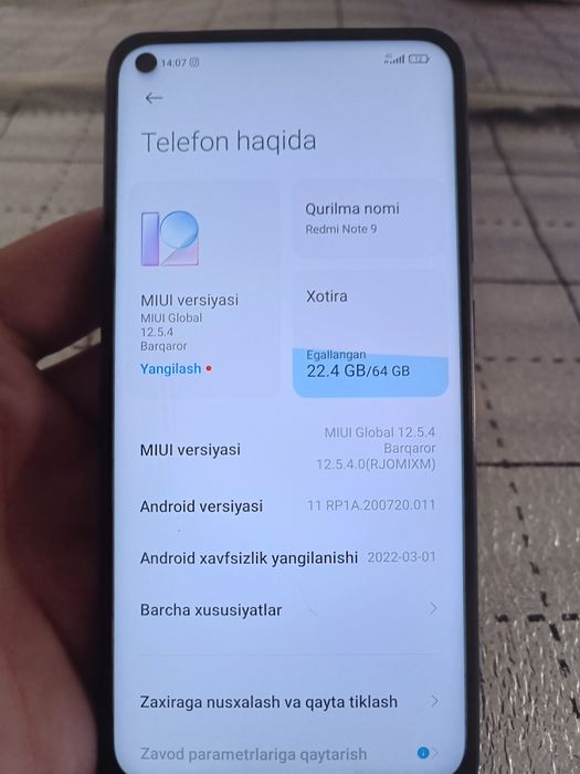 Redmi note 9 kar dak bor