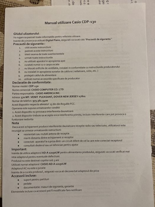 Pian digital CASIO CDP 130
