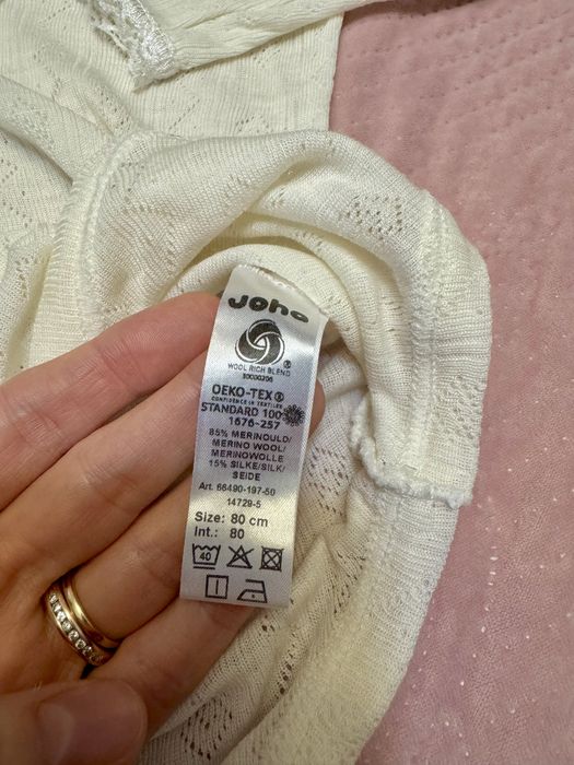 Body Eyelet din lână merinos si mătase, marime 80