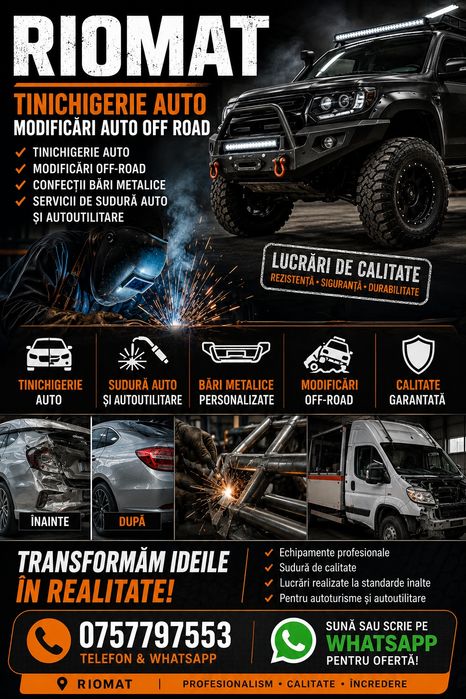 Servicii de tinichigerie/sudură auto