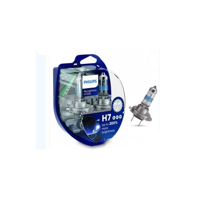Set 2 Becuri auto Philips H7 RacingVision GT200 +200%, 005779281
