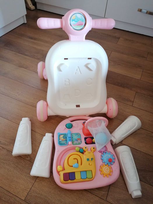 Бебешка проходилка 3 в 1 Chipolino - Мече, розова