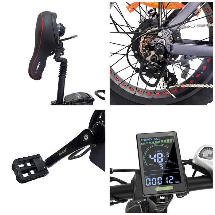 Сгъваемо електрическо колело DrveTion AT20 750W 48V 15Ah