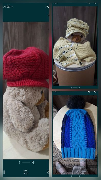 Женские шапки кепки из ангоры