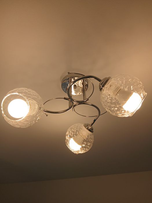 Lustră cromată cu 3 brațe